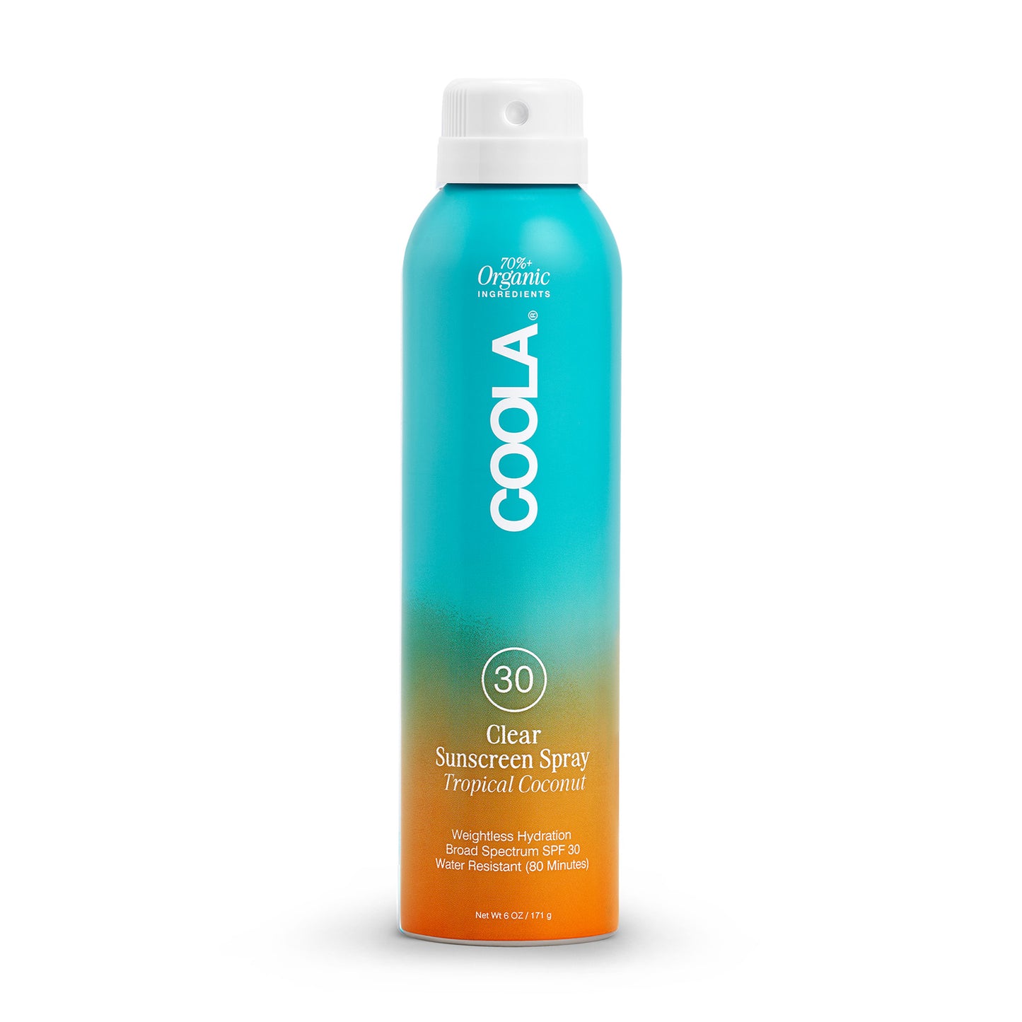 COOLA Clear Sunscreen Spray spf30 Tropical Coconut