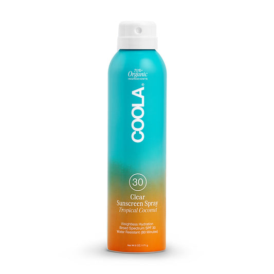 COOLA Clear Sunscreen Spray spf30 Tropical Coconut